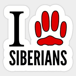 I *Love* Siberians Sticker